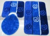 Bathroom rugs set including Bathroom Rug, U Toilet Rug and Toilet Cover Rug (RZ-JF-2)