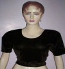 Beautiful Coffee Colour Velvet Blouse Semi M