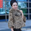 Beautiful Ladies/Women rabbit fur coat with raccoon collar 11YY-ZL003