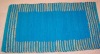 Beautiful blue cotton Chindi Rug with border