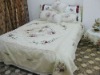 Beautiful handmade embroidered ribbon bed cover set(5 pcs)
