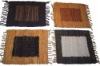 Beautiful leather rag mats