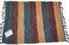 Beautiful leather striped rugs