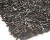 Beautiful noodle leather shag rug