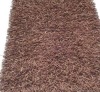 Beautiful noodle leather shag rug