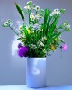 Beautiful vase flower picture,decoration picture fabric