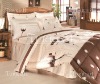 Bed sets with allover printed sheets duvets and pillows in sateen