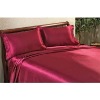 Best Price 4pcs Hot pink Satain Sheet Set