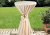 Bistro scuba cocktail table cover and tablecloth with sash