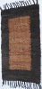 Black Border leather rug
