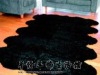 Black Color Outdoor Rug Deluxe Sheepskin Carpet