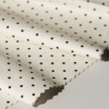 Black Polka Dots Print Spendex Fabric For Bathing Suit