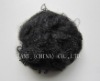 Black Polyester Fiber Solid Dry Recycled