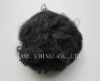Black Polyester Staple Fiber Solid Dry Recycled