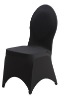 Black Spandex Chair Cover In Four Arch Style