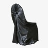 Black Universal Satin Chair Covers