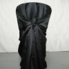 Black Universal Satin Chair Covers