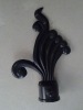 Black aluminium alloy curtain rod finial