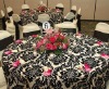 Black and White damask Tablecloth/ Pattern Table Linen