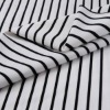 Black and white striped knit fabric