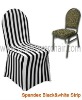 Black and white stripped printed spandex chair cover