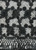 Black big flower water soluble embroidered fabric design