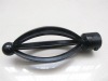 Black cast iron curtain finials and cap