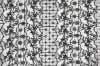 Black embroidery on tulle fabric by rayon yarn