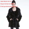 Black fashion exotic fur coats for women