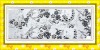 Black flowers design embroidery fabric with handwork for wedding