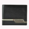 Black leather wallet for men
