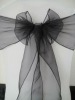 Black organza chair sash