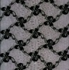 Black stretch lace fabric M1398