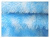 Blue 100%polyester printed peacock fleece fabric