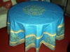 Blue Fabric Tablecloth