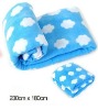 Blue cloud printing fleece blanket polyester