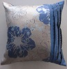 Blue jacquard cushion
