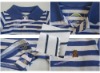 Blue white stripe yarn dyed fabric for T shirt