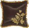 Bohemian Blossom, Brown and Ocher Throw Pillow(HZY-P-8113)