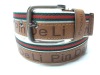 Brand name canvas belt