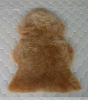 Brown color Newest Long wool tanned sheep skin cushion+Factory price