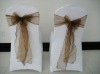 Brown organza chair sash