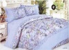Bule printed and twill 4 pcs home bedding set