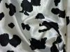 COW BLACK&WHITE SATIN FABRIC