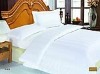 CVC 50/50 (0.5cm,1cm,2cm,2.5cm,3cm)stripe satin white bed set for hotel