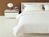 CVC 75/25 with 0.5cm,1cm,2cm,2.5cm,3cm---stripe satin white bed set for hotel