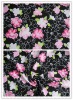 CVC/Spandex Black Ground and Flowers Pigment Printed Jersey Knitted fabric