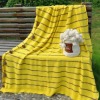 Cable Woolen Knitting blanket for Home