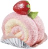 Cake Towel Cut Roll Cake (Strawberry) /Woven/34x35, 20x20 cm