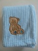 Carton baby blanket,baby blanket with bear